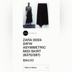 Zara Skirt Size Small NWT Bloggers Favourite
